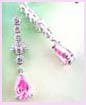 china export company fashion earring - pink zircon fashion dangle earring