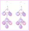 china main export fashion earring - trendy pink irredescent fashion dangle earring