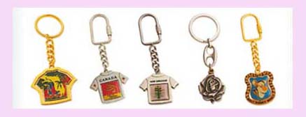 promotional gift items from china -  various desinged keychain in gold and silver   