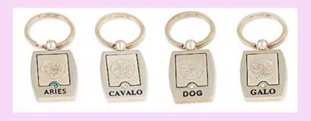 fine wholesale promotional item - various symbols and desings availablel etched on silver keychain 