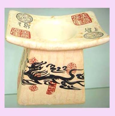 wholesale asia home decor - oil burner decorated with dragon and other assorted motifs    