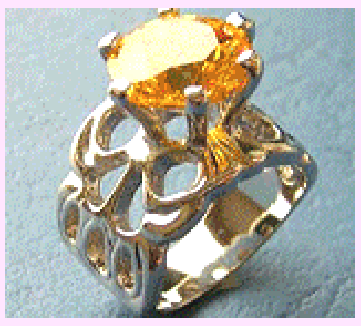 wholesale fashion jewelry supply - gold designed ring with yellow stone available    