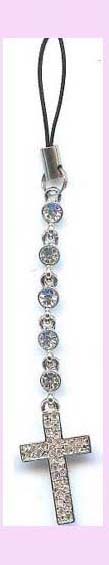 import and export from china cell phone accessory - cell phone wrist strap cross charm 